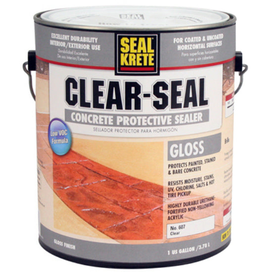 Seal-Krete® 607001 Clear-Seal Concrete Protective Sealer, 1-Gallon, Gloss