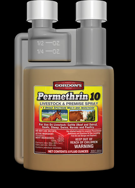 Gordon's 9291102 Permethrin-10 Livestock & Premise Spray, 8 Oz