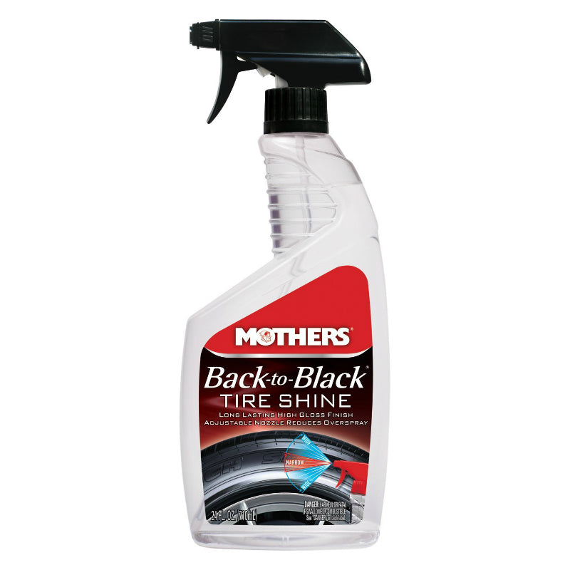Mothers® 06924 Back-to-Black High Gloss Finish Tire Shine Spray, 24 Oz