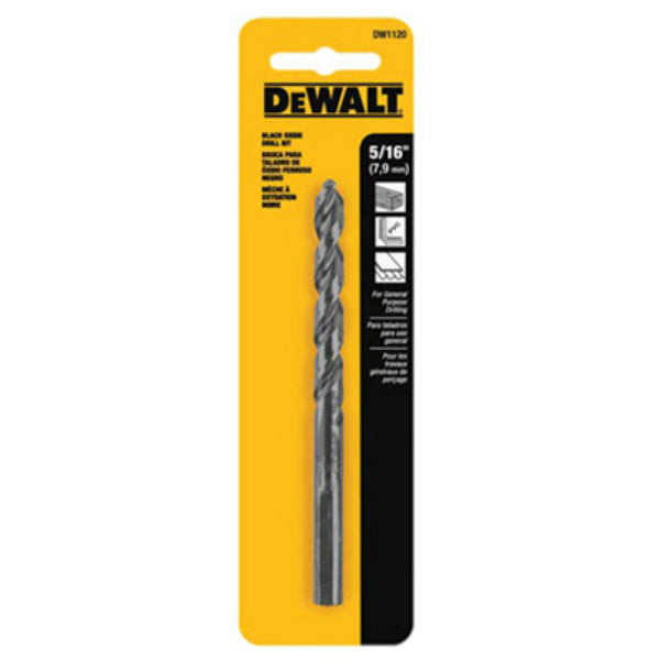 DeWalt® DW1120 Black Oxide 135-Degree Split Point Drill Bit, 5/16"