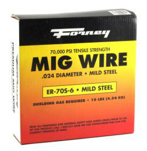Forney 42285 Mild Steel ER70S-6 MIG Welding Wire, 0.024" Dia.