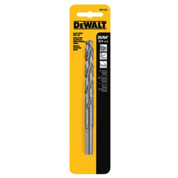 DeWalt® DW1125 Black Oxide 135-Degree Split Point Drill Bit, 25/64"