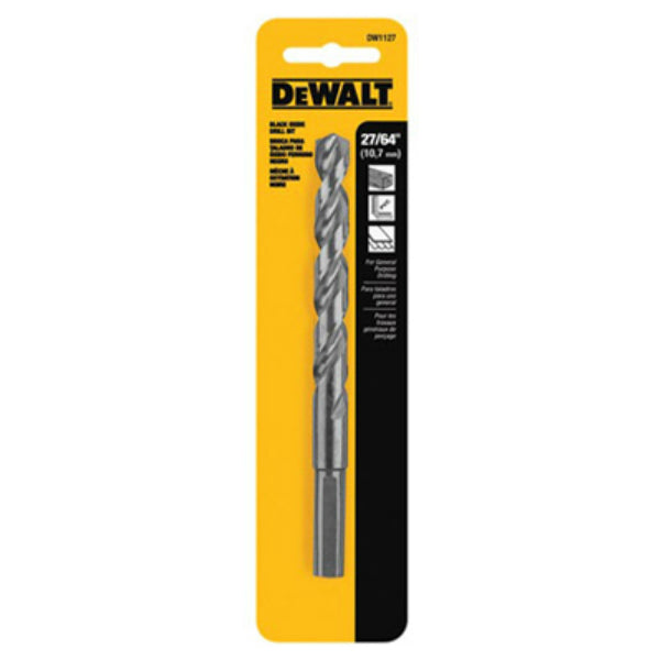 DeWalt® DW1127 Black Oxide 135-Degree Split Point Drill Bit, 27/64"