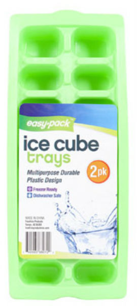 Easy Pack™ 8072 Ice Cube Tray, Assorted Colors, 2-Pack