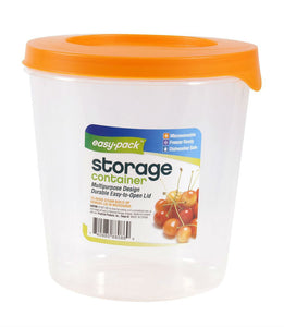Easy Pack™ 8086 Round Storage Container with Easy-To-Open Lid, 85 Oz