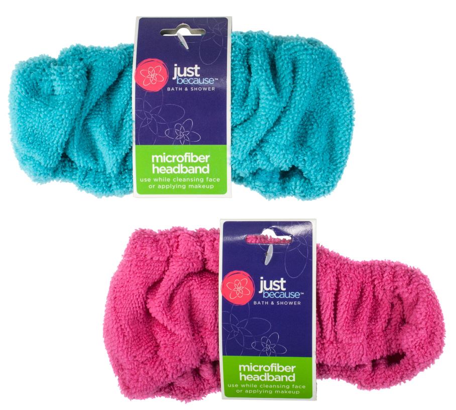 Just Because™ 9888 Microfiber Headbands, Assorted Colors