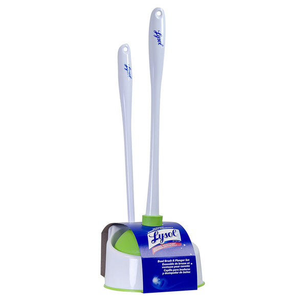 Lysol® 57365 Toilet Bowl Brush with Plunger & Caddy