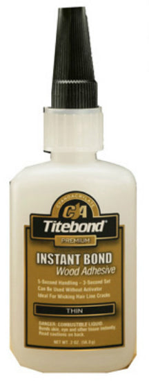 Titebond 6201 Premium Instant Bond Fast Set Thin Wood Adhesive, 2 Oz