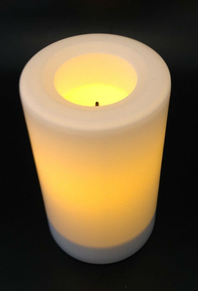 Inglow CGT20305WH Battery Operated Outdoor Flameless LED Candle 3" x 5", White