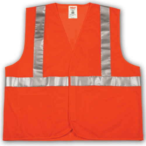Tingley V70629-L-XL High-Visibility Safety Vest, Fluorescent Orange, Large/XL