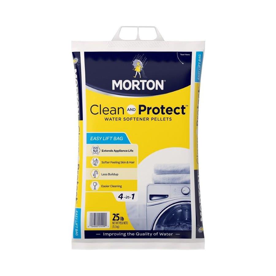 Morton Salt F124990000G Clean & Protect Water Softening Pellet, 25 lbs