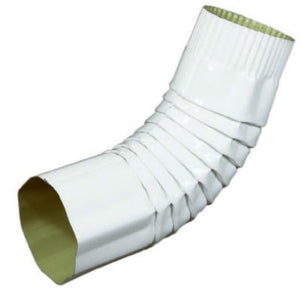 Amerimax 473741 Aluminum Round Corrugated Elbow, 3", White