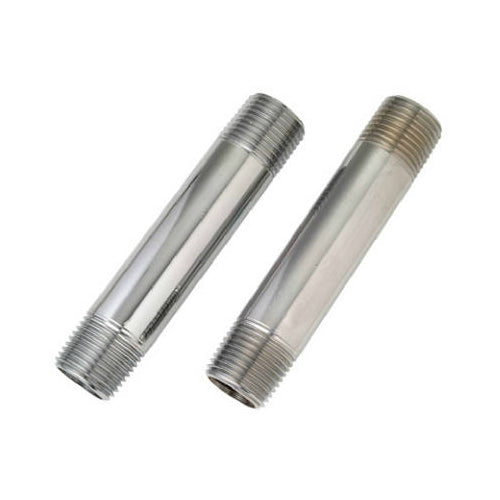 Master Plumber 165190 Chrome Nipple, 3/8" MIP x 4", 2-Pack