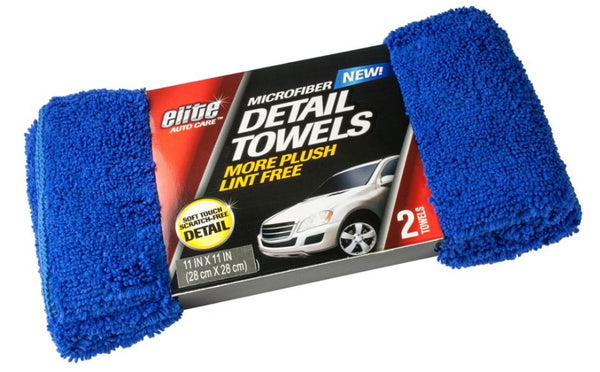 Elite Auto Care™ 8902 Microfiber Detail Towels, 2-Pack