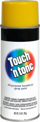 Touch N' Tone 55272830 Multi-Purpose Spray Paint, 10 oz Canary Yellow