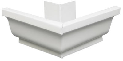 Amerimax 33202 Galvanized Steel Outside Mitre, 5", White