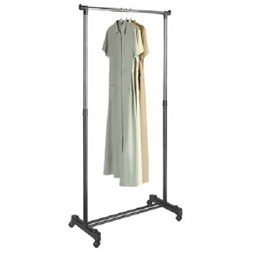 Whitmor 6021-3539 Adjustable Ebony Garment Rack, 18.25" x 33.0" x 66"
