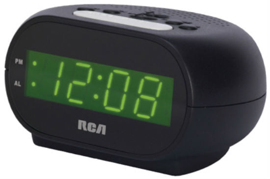 RCA RCD20 Streamlined Alarm Clock, 0.7" Green LED Display