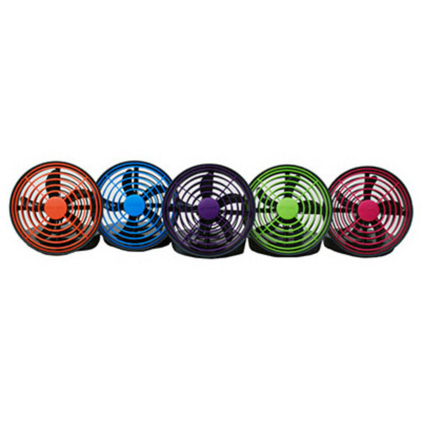 O2-Cool® FD05003 Battery/USB Powered Portable Fan, Assorted Colors, 5"