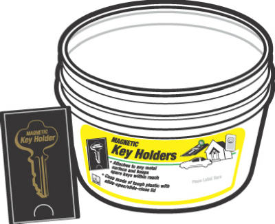 Hy-Ko KB199-BKT Magnetic Key Holder, Medium, 15-Piece