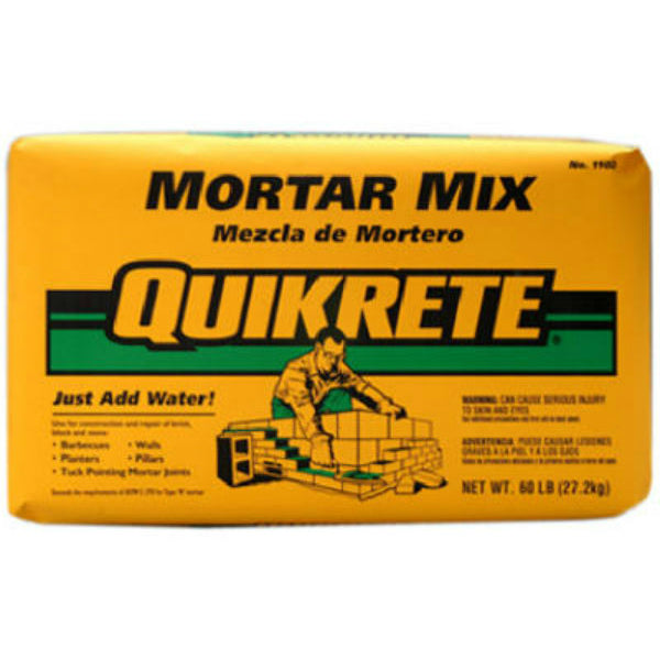 Quikrete 110260 Construction Grade Mortar Mix, 60 Lbs