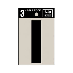 Hy-Ko 30419 Self-Stick Vinyl Die-Cut Letter I Sign, 3", Black
