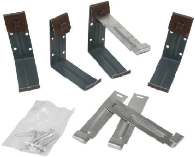 Amerimax 1902019 Galvanized Fascia Bracket With Nails, 4", 4-Pack