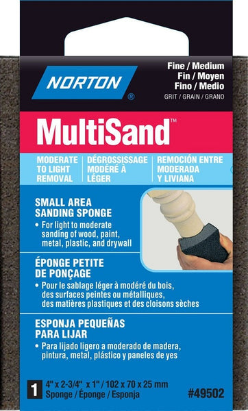 Norton® 07660749502 Small Area Sanding Sponge, Fine/Medium