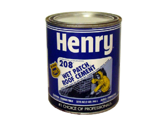Henry® Company HE208030 Wet Patch® Roof Cement, 1 Qt