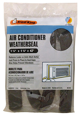 Frost King AC42H Air Conditioner Open Cell Foam Tape, 1-1/4" x 1-1/4" x 42", Gray