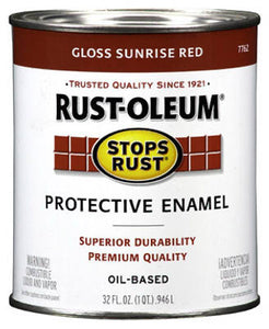 Rust-Oleum® Stops Rust® Gloss Protective Enamel, 1 Qt, Sunrise Red