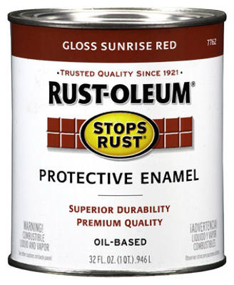 Rust-Oleum® Stops Rust® Gloss Protective Enamel, 1 Qt, Sunrise Red