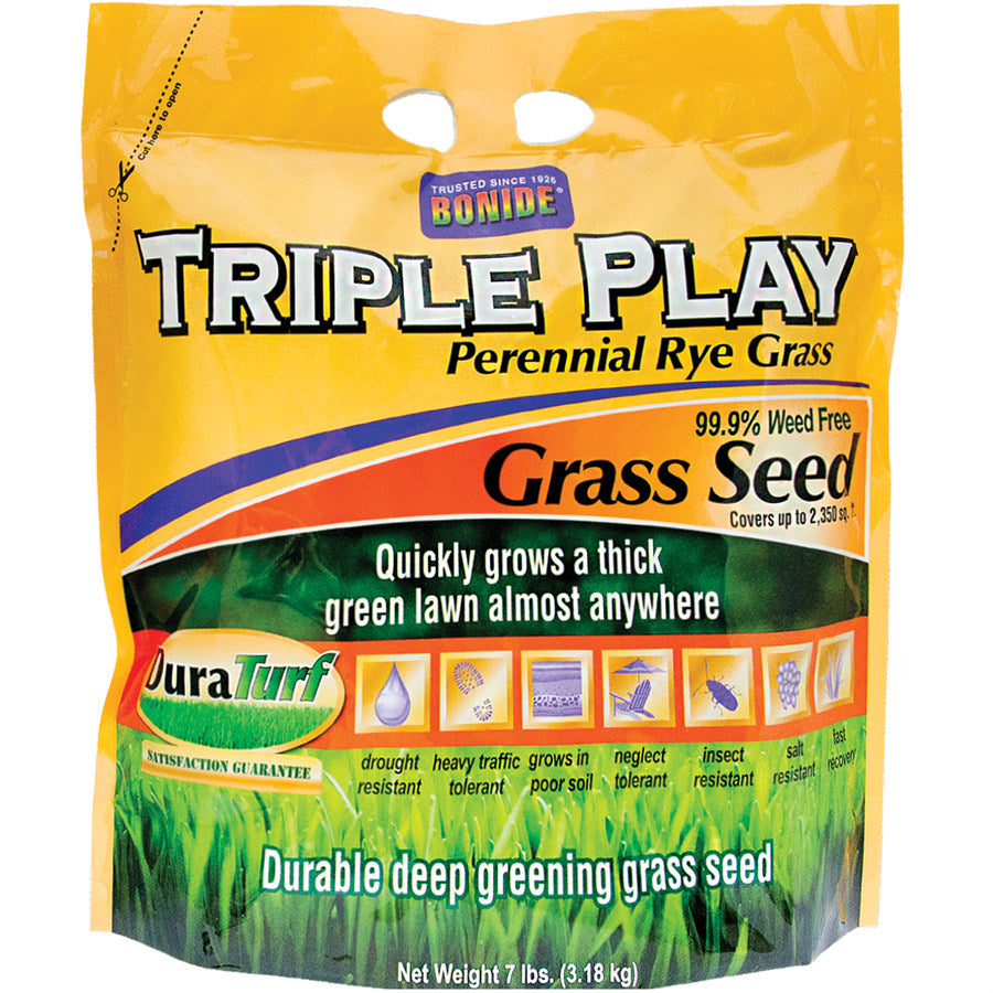 Bonide® 60274 Triple Play Perennial Rye Grass Seed, 7 lbs