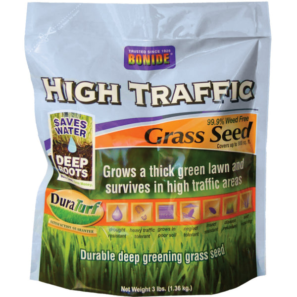 Bonide 60282 DuraTurf Mix High Traffic Grass Seed, 3 lbs
