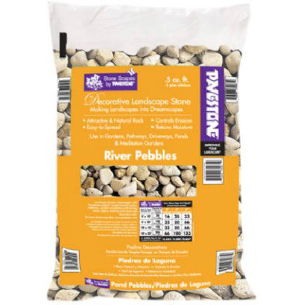 Pavestone® 54250 River Pebbles, 0.5 Cu. Ft