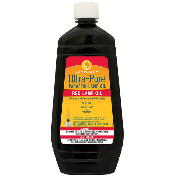 Ultra-Pure 60012 Paraffin Smokeless Lamp Oil, Red, 32 Oz