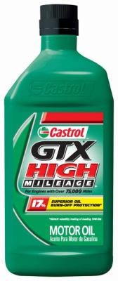 Castrol 06460 10w40 GTX High Mileage Motor oil, 1Qt