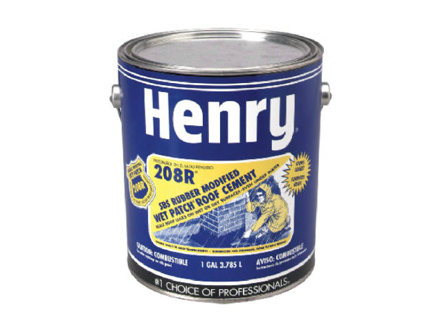 Henry® Company HE208R042 Rubberized Wet Patch® Roof Leak Repair, 1 Gallon, Black