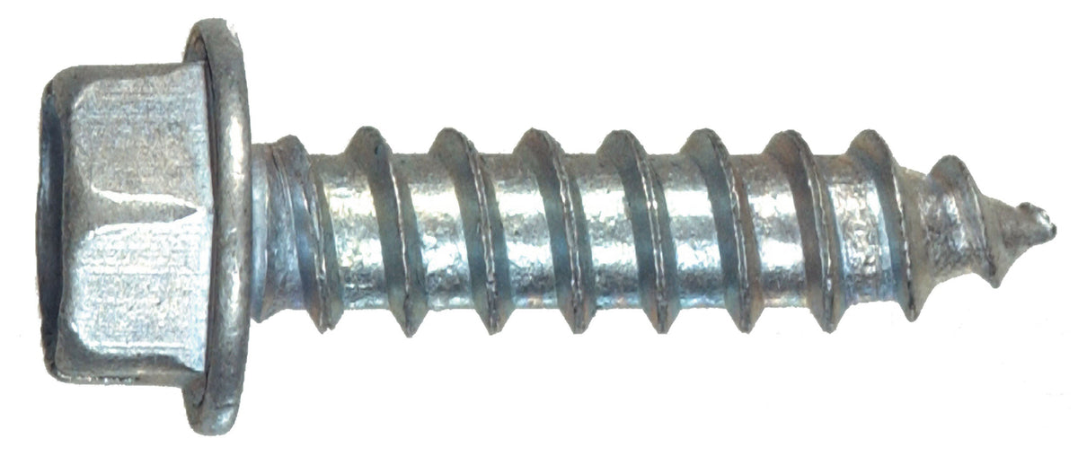 Hillman 70325 Hex Washer Head Slotted Sheet Metal Screw,  #12 x 2", 100-Pack
