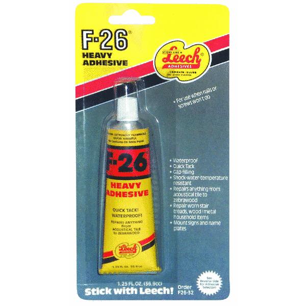 Leech F26-32 Heavy Duty Construction Adhesive, 1.25 Oz