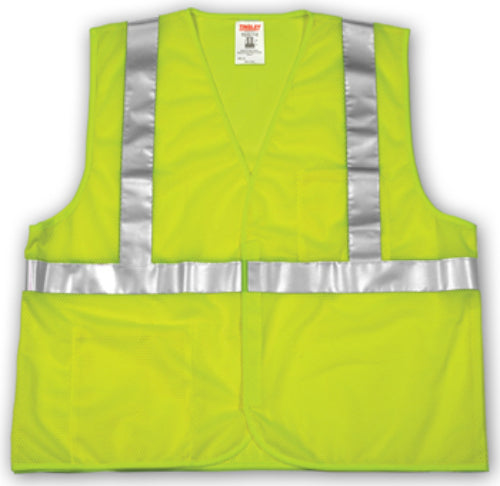 Tingley V70622-L-XL Job Sight™ Hi-Vis Safety Vest, Large/X-Large, Yellow & Green