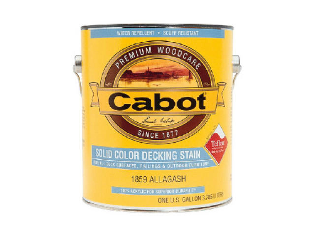 Cabot® 1801-07 Solid Color Acrylic Decking Stain, White Base, 1 Gallon
