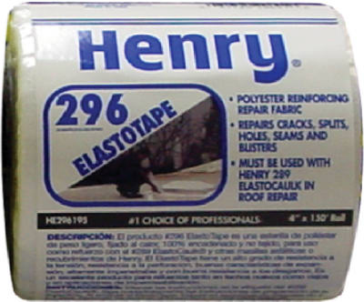 Henry® Company HE296195 ElastoTape® Repair Fabric, 4" x 150', White