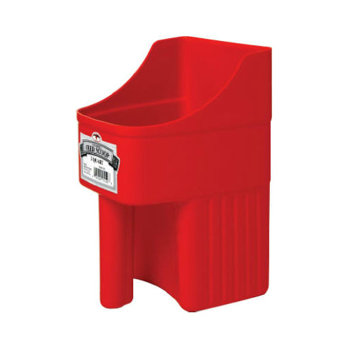 Little Giant 150408 Enclosed Plastic Feed Scoop, 3 Qt, Red