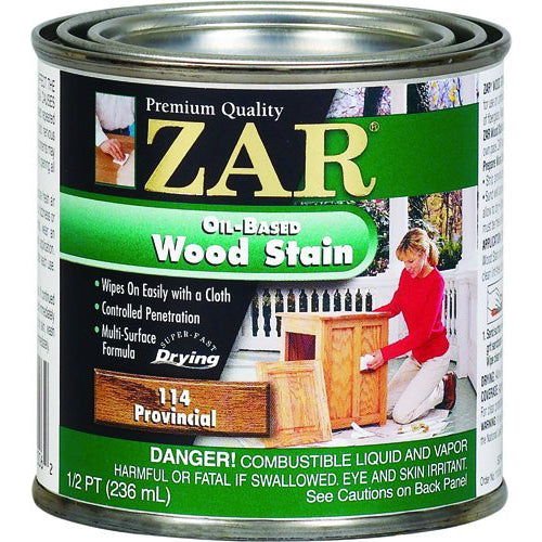 ZAR® 11406 Interior Oil-Based Wood Stain, Provincial, 1/2 Pint