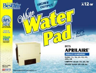 BestAir A12W Whole House Furnace Humidifier Replacement Paper Water Pad