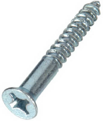 Hillman Fastener 5837 Phillips Flat Zinc Wood Screw #12 x 2", 4 Pack