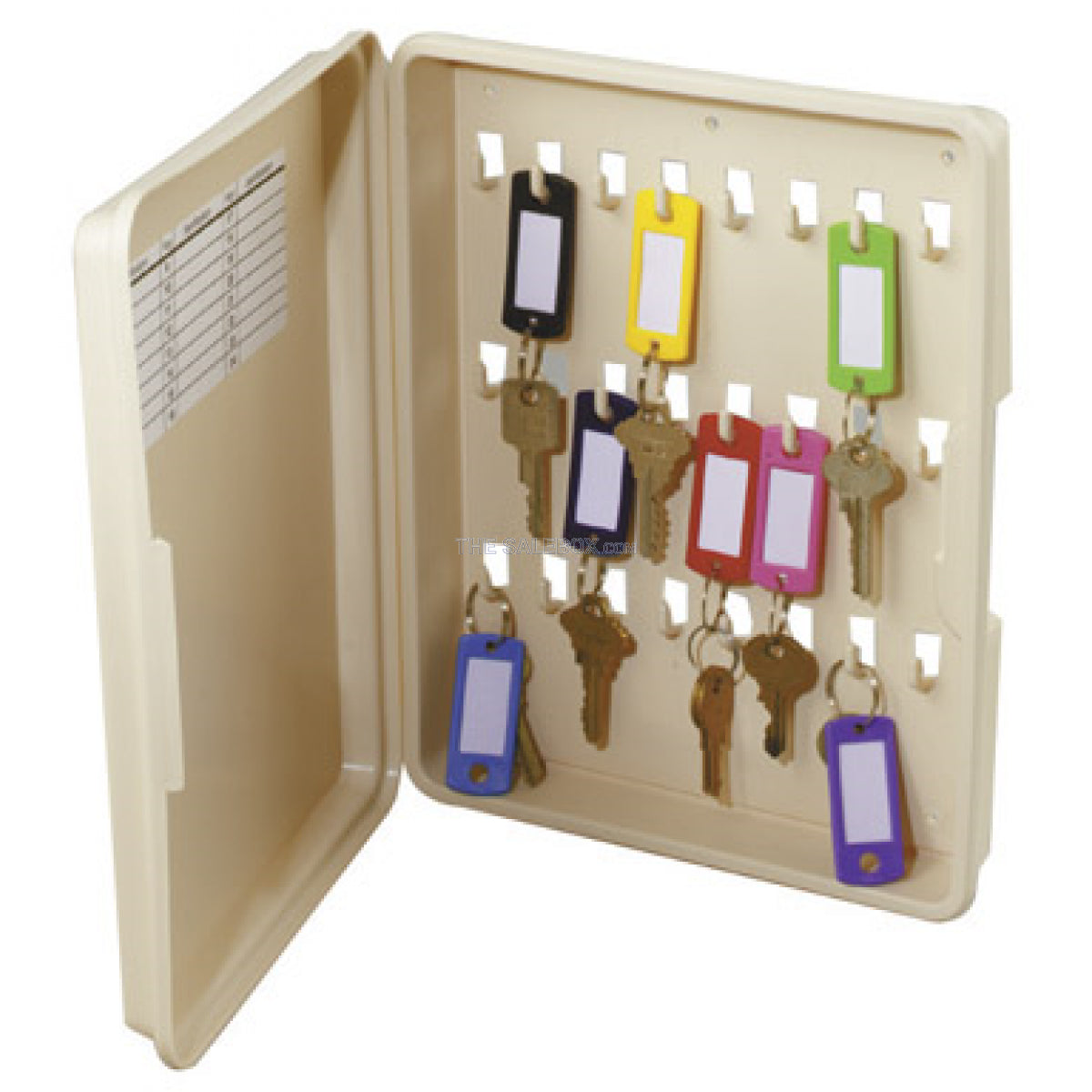 Hy-Ko KO301 Plastic Non-Locking Key Cabinet with 24 Rings & Tags, Almo ...