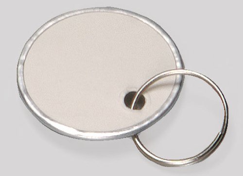 Hy-Ko KC144 Metal Rimmed Paper I.D. Tag with Split Ring 1-1/4", White, 25-Pack