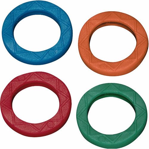 Hy-Ko KC130 Medium Push Button Key Identifiers, Assorted Neon Colors, 4-Pack